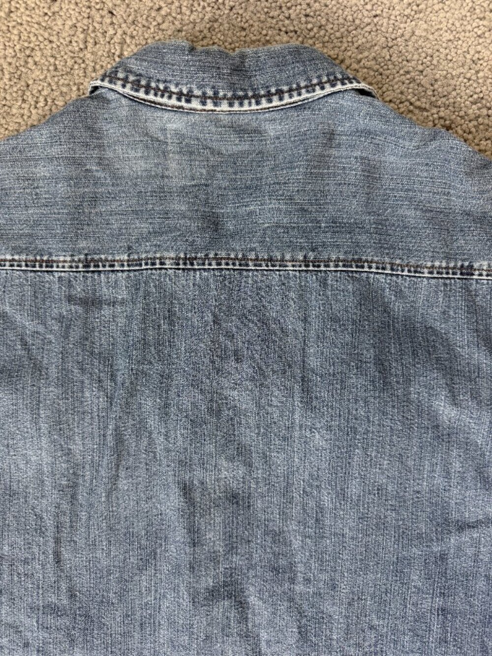 Levi’s Vintage Genuine Workwear Flannel Lined Denim Shirt Jacket Blue Shacket M - Picture 9 of 9